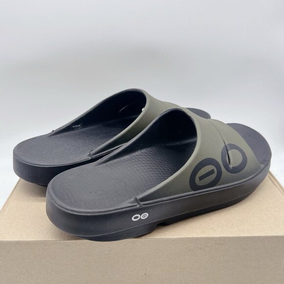 Oofos OOahh Sport Sandal Slide Tactical Green Black Waterproof Mens EU 41 US 8 - Picture 6 of 11